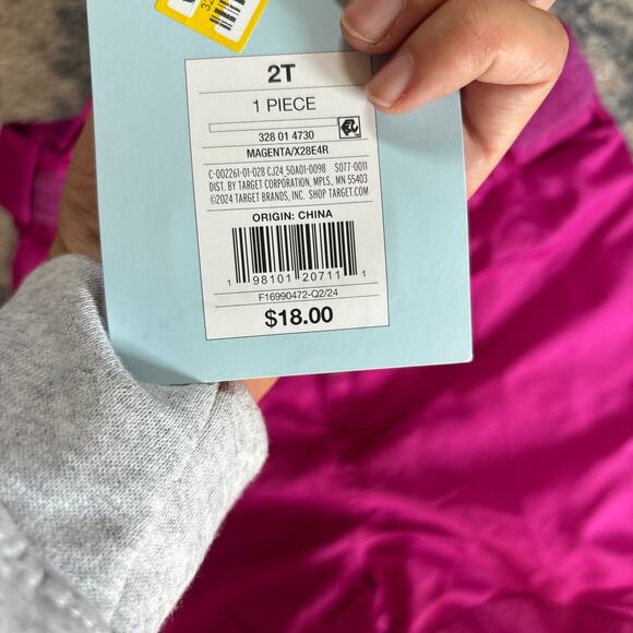 Cat and Jack 2T Snow Pants Girls Pink Purple NEW Winter Snow Fleece - Picture 4 of 4